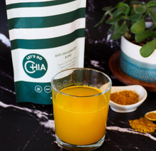 Load image into Gallery viewer, Let&#39;s Go Chia Anti-Inflammatory Blend mixed in water
